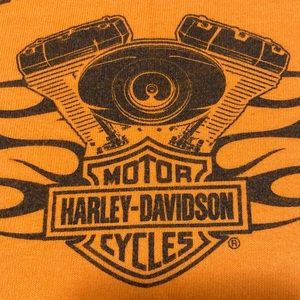 Harley Davidson T-Shirt Wildcat London Kentucky Motorcycles Biker Double Sided
